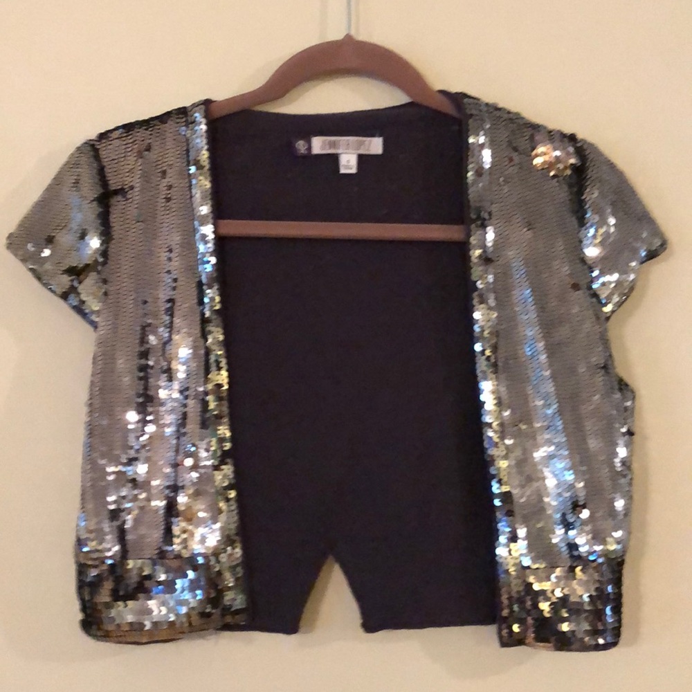 Full Sequin Cropped Jacket JLo
